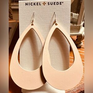 Women’s Nickel and Suede Canyon Coral Cut Out Earrings